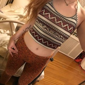 Tribal crop-Halter Top